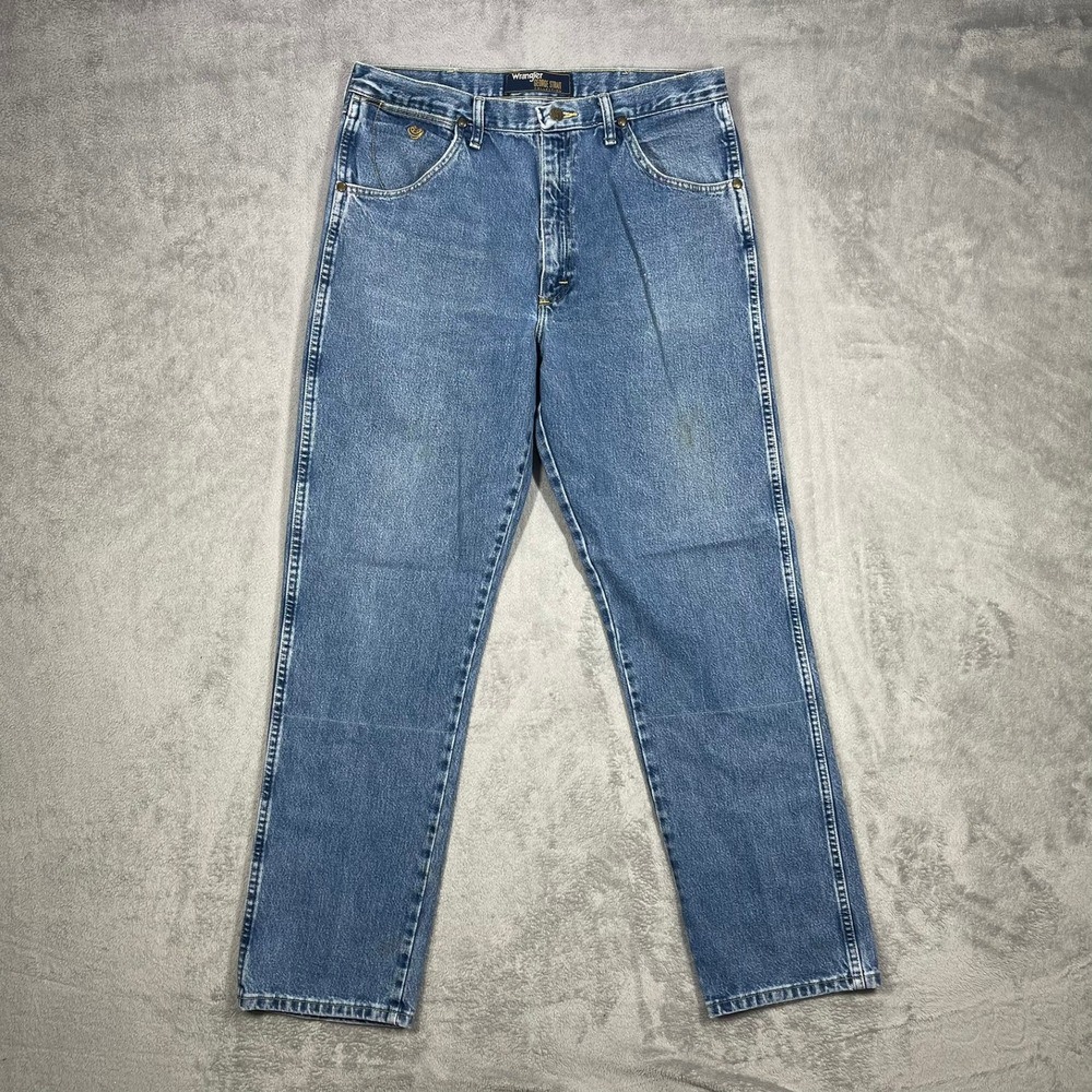 Wrangler George Strait Jeans Men 35x34 (33x32) Blue Cowboy Cut Denim 31MGSHD
